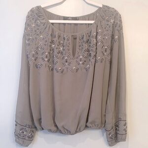 Hand beaded and Embroidered Tunic by BKE boutique